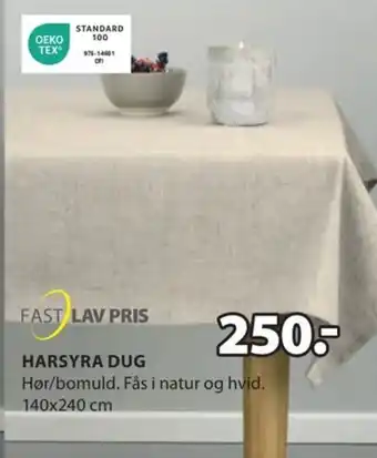JYSK HARSYRA DUG tilbud