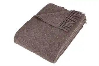 Home-tex Uldplaid - 100% ny norsk uld - melange mocca - 130x200 cm - arctic tilbud