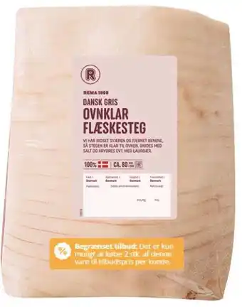 REMA 1000 Flæskesteg fersk, 0.5 kg tilbud