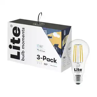 Lite bm filament smart-pære 6w a60 e27, 3 stk