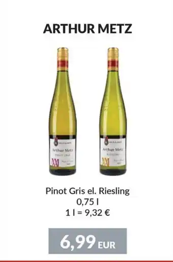 Nielsen's Discount ARTHUR METZ Pinot Gris el. Riesling tilbud