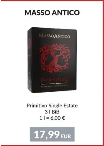 MASSO ANTICO Primitivo Single Estate