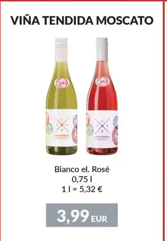 Nielsen's Discount VIÑA TENDIDA MOSCATO Bianco el. Rosé tilbud