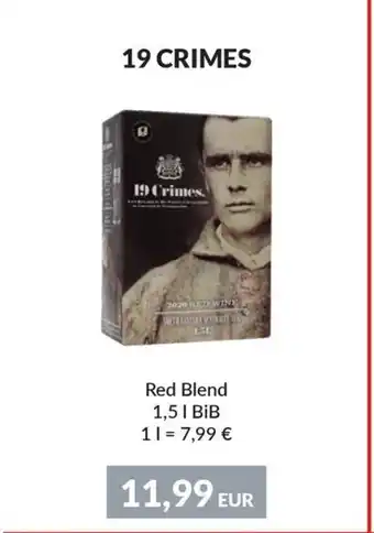 Nielsen's Discount 19 CRIMES Red Blend tilbud
