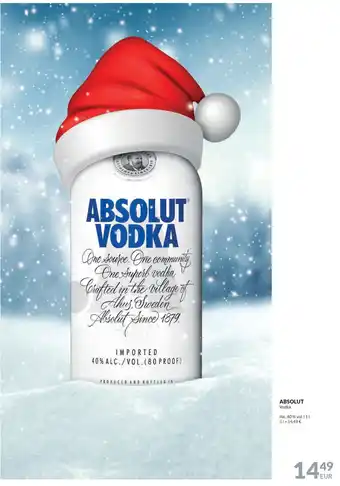 Nielsen's Discount ABSOLUT Vodka tilbud