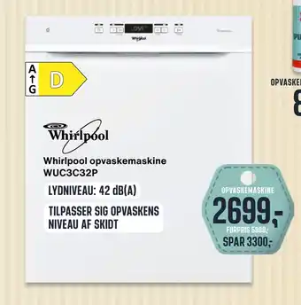 Skousen Whirlpool opvaskemaskine wuc3c32p tilbud