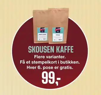 Skousen Skousen kaffe tilbud