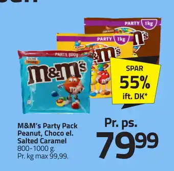 Fleggaard M&m’s party pack peanut, choco el. salted caramel tilbud
