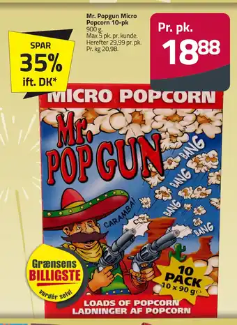 Fleggaard Mr. popgun micro popcorn 10-pk tilbud