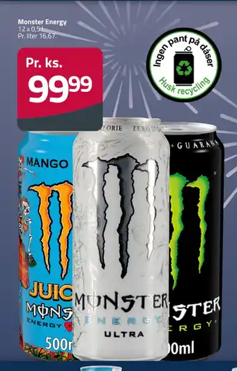 Fleggaard Monster energy tilbud