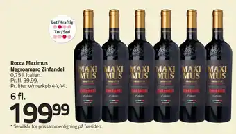 Fleggaard Rocca maximus negroamaro zinfandel tilbud