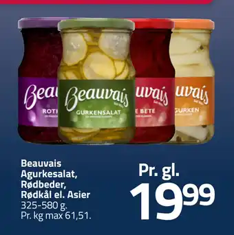 Fleggaard Beauvais agurkesalat, rødbeder, rødkål el. asier tilbud