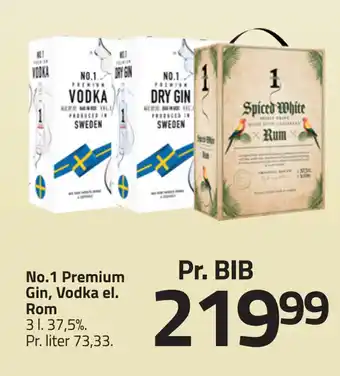 Fleggaard No.1 premium gin, vodka el. rom tilbud
