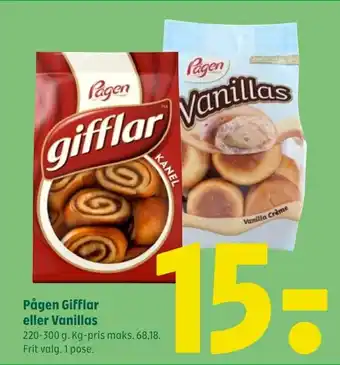 Coop 365 Pågen Gifflar eller Vanillas tilbud