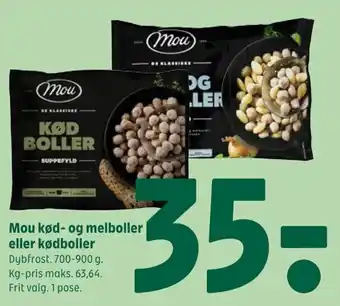 Coop 365 Mou kød- og melboller eller kødboller tilbud