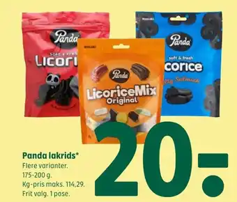 Panda lakrids