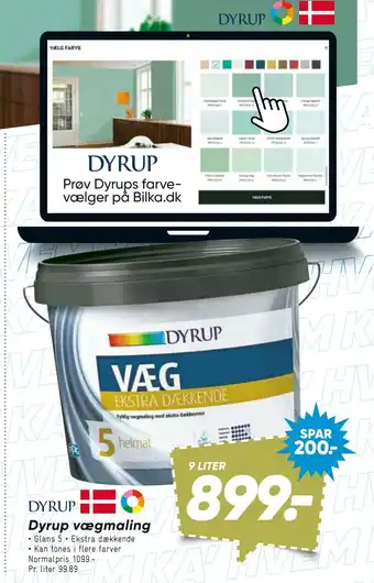 Bilka Dyrup vægmaling tilbud