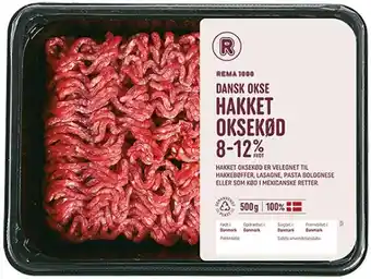 REMA 1000 Hk. oksekød 8-12%, 500 g tilbud