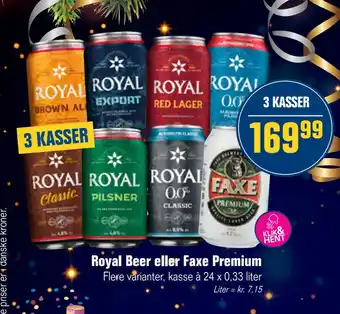 Otto Duborg Royal beer eller faxe premium tilbud