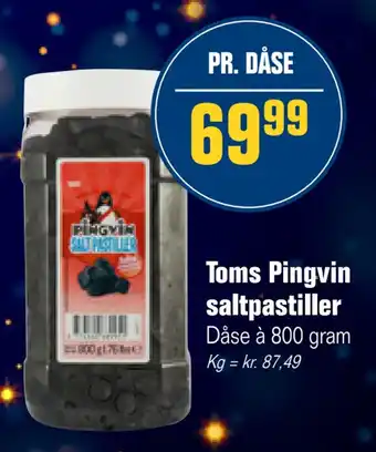Otto Duborg Toms pingvin saltpastiller tilbud