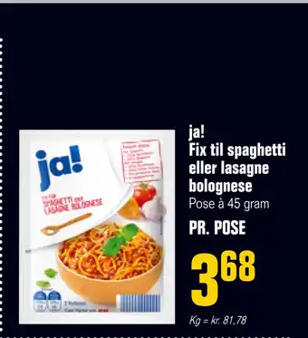 Otto Duborg Ja! fix til spaghetti eller lasagne bolognese tilbud