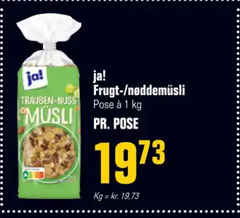 Otto Duborg Ja! frugt-/nøddemüsli tilbud