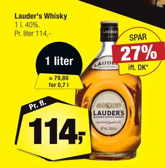 Calle Lauder's whisky tilbud