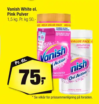 Calle Vanish white el. pink pulver tilbud