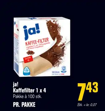 Otto Duborg Ja! kaffefilter 1 x 4 tilbud