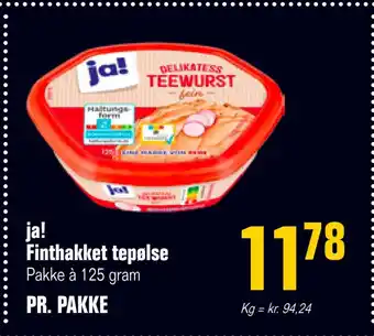 Otto Duborg Ja! finthakket tepølse tilbud