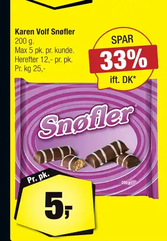 Calle Karen volf snøfler tilbud