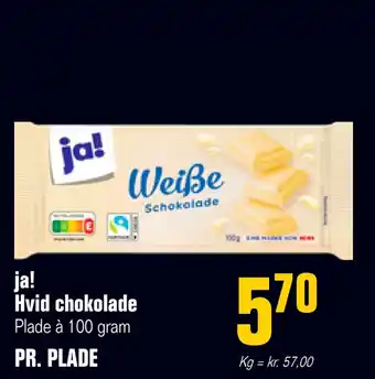 Otto Duborg Ja! hvid chokolade tilbud