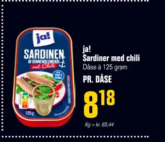 Otto Duborg Ja! sardiner med chili tilbud