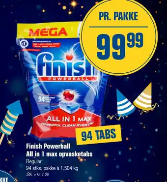 Otto Duborg Finish powerball all in 1 max opvasketabs tilbud