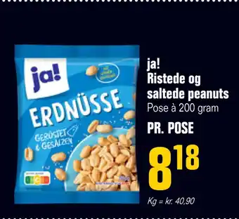 Otto Duborg Ja! ristede og saltede peanuts tilbud