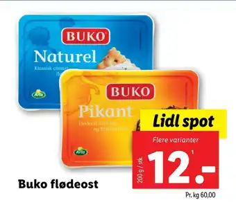 Lidl Buko flødeost tilbud