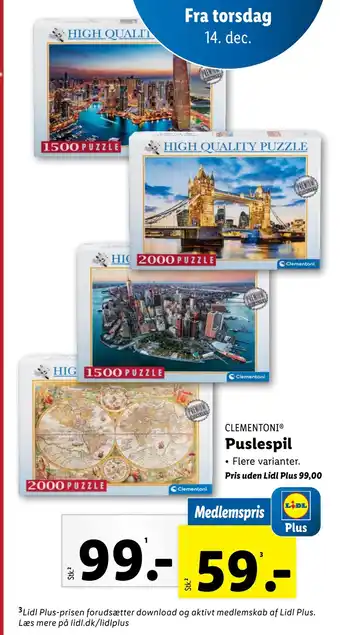 Lidl Puslespil tilbud