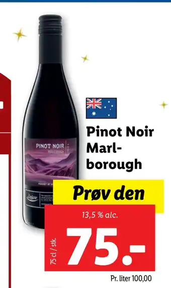 Lidl Pinot noir marlborough tilbud