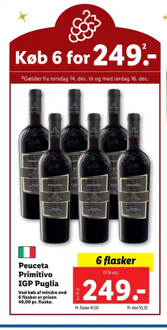 Lidl Peuceta primitivo igp puglia tilbud