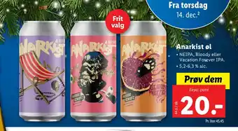 Lidl Anarkist øl tilbud