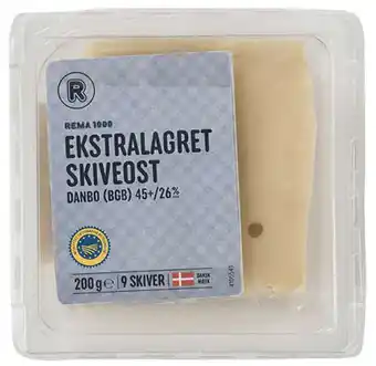REMA 1000 Skiveost 45+, 200 g tilbud