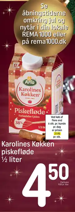 Karolines køkken piskefløde ½ liter