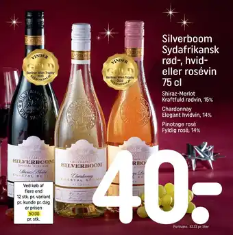REMA 1000 Silverboom sydafrikansk rød-, hvid eller rosévin tilbud