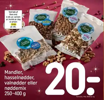 REMA 1000 Mandler, hasselnødder, valnødder eller nøddemix tilbud