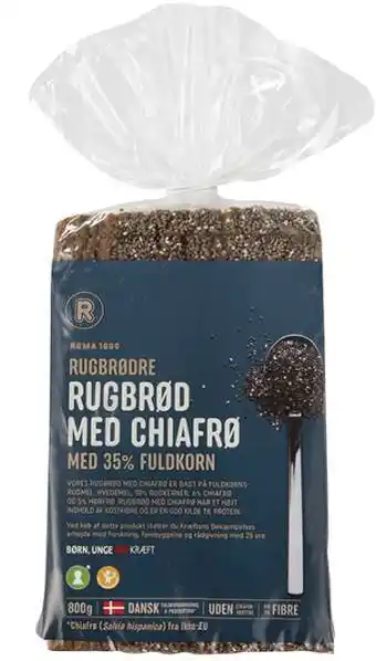REMA 1000 Rugbrød m/chiafrø, 800 g tilbud