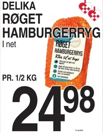 ABC Lavpris DELIKA RØGET HAMBURGERRYG tilbud