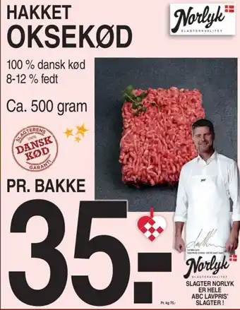 ABC Lavpris HAKKET OKSEKØD tilbud