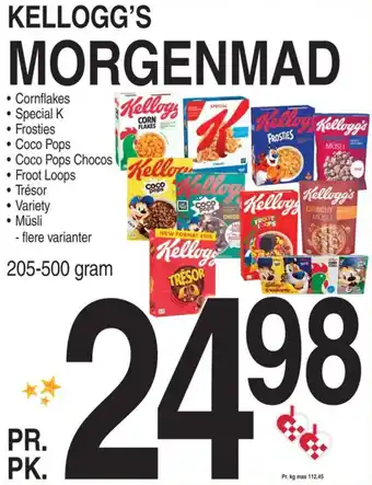 ABC Lavpris KELLOGG'S MORGENMAD tilbud