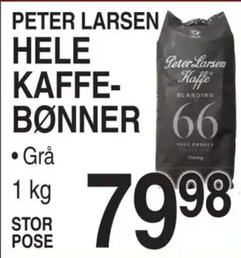 ABC Lavpris PETER LARSEN HELE KAFFE-BØNNER 66 tilbud