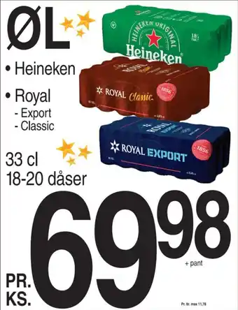 ABC Lavpris • Heineken • Royal tilbud